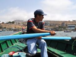 Photo of Pedro in a fishing boat