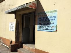 Belize fish market door