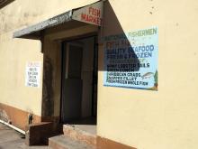 Belize fish market door